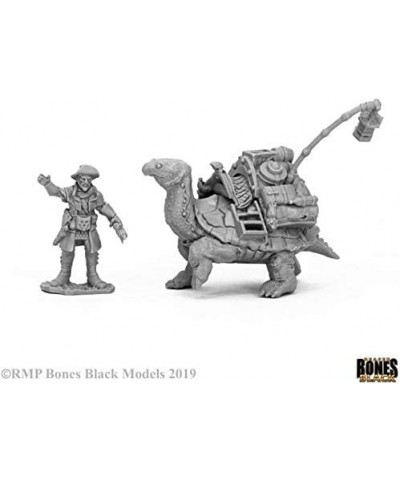 Reaper Miniatures Dreadmere Tortoise & Drayman 44053 Bones Black Plastic Figure $17.13 Miniature Novelty Toys