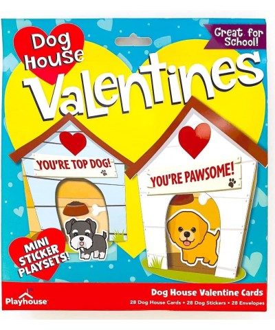 Sticker Fun Doghouse 28 Card Super Valentine Exchange Pack for Kids $25.59 Kids' Party Favor Sets