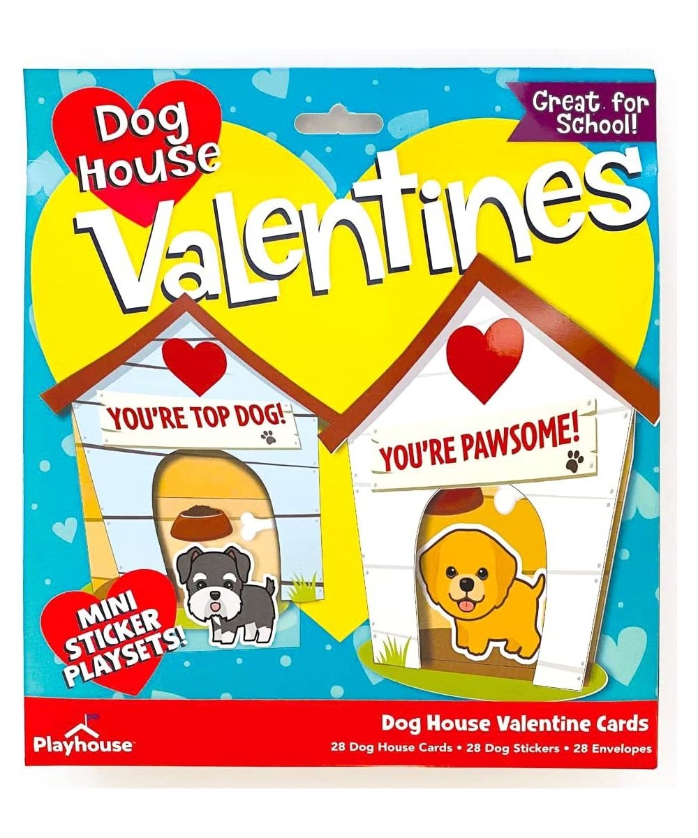 Sticker Fun Doghouse 28 Card Super Valentine Exchange Pack for Kids $25.59 Kids' Party Favor Sets