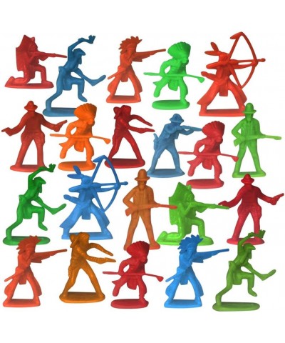 Cowboy & Indian Action Figurines Assortment Bulk Pack of 144 Assorted Colors Little Plastic Figures in Assorted Poses Cool Cu...