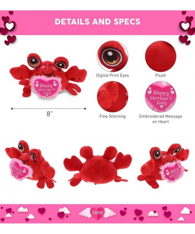 Happy Mother's Day Red Crab Plush Buddies - Cute Stuffed Animal Present with Pink Heart Message for Best Mommy Grandma Wife D...