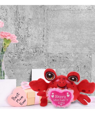 Happy Mother's Day Red Crab Plush Buddies - Cute Stuffed Animal Present with Pink Heart Message for Best Mommy Grandma Wife D...