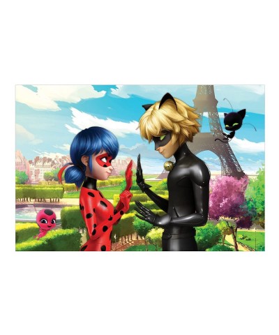 Miraculous Ladybug Kids Floor Puzzle Featuring Lady & Cat Noir. Educational Gifts for Boys and Girls. Colorful Pieces Fit Tog...