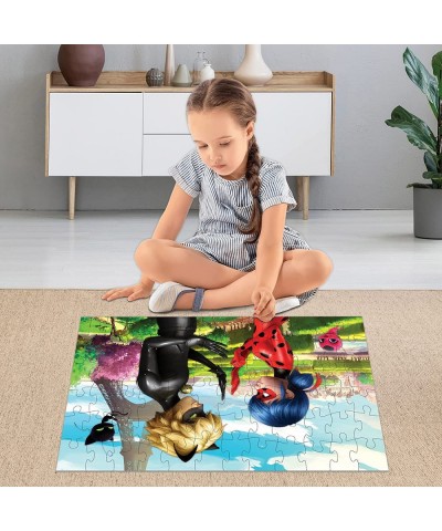 Miraculous Ladybug Kids Floor Puzzle Featuring Lady & Cat Noir. Educational Gifts for Boys and Girls. Colorful Pieces Fit Tog...