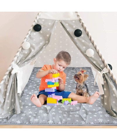 Kids Teepee Play Tent Mat with Toddler Pillow Square Quilted Mat and Kids Pillow for Playtent $76.32 Kids' Playhouses