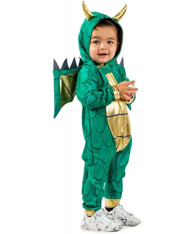 Cute Green Dragon Halloween Costume Jumpsuit for Babies and Toddlers Unisex Sizing $93.10 Kids' Costumes