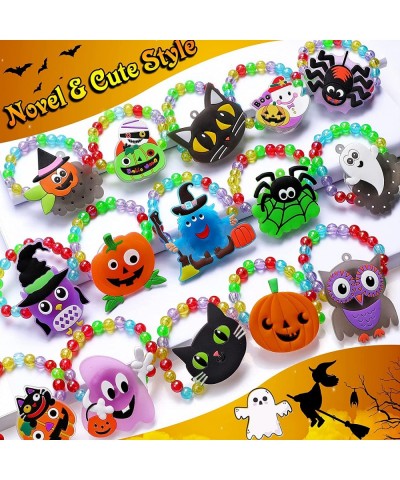 15Pcs Halloween Gifts for Toddlers Kids Prizes Halloween Bracelets LED Light Up Toys for Halloween Party Favors Glow in The D...