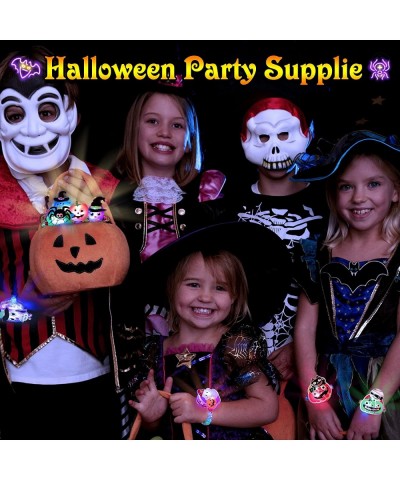 15Pcs Halloween Gifts for Toddlers Kids Prizes Halloween Bracelets LED Light Up Toys for Halloween Party Favors Glow in The D...