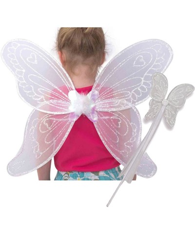 Kids Girls Fairy Wings and Wand Fancy Dress Set – Silver Gold Pink White for Children (3-10 years) $26.08 Kids' Costumes