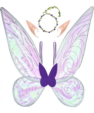 Fairy Wings Costume Set Sparkle Butterfly Fairy Angel Wings Party Favors Halloween Dress Up Cosplay for Women Girls $27.00 Ki...