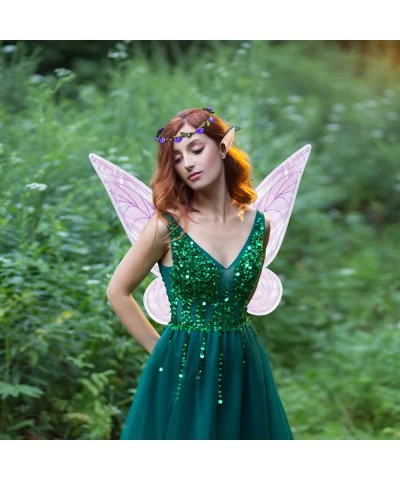 Fairy Wings Costume Set Sparkle Butterfly Fairy Angel Wings Party Favors Halloween Dress Up Cosplay for Women Girls $27.00 Ki...