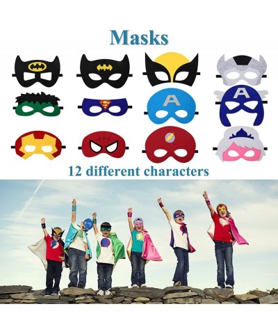 98 Superhero Party Favors A Complete Set of Superhero Party Favors Including 50 Stickers 12 Brooches 12 Superhero Masks 12 Ke...