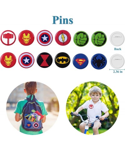 98 Superhero Party Favors A Complete Set of Superhero Party Favors Including 50 Stickers 12 Brooches 12 Superhero Masks 12 Ke...