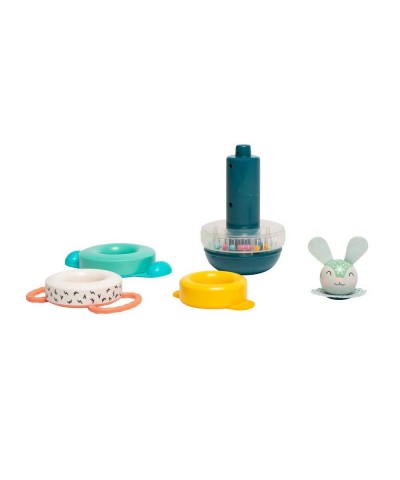 Hunny Bunny Baby Stacker – 5 Pieces Captivating Stacker Rings and a Friendly Bunny Character – BPA Free Developmental Toddler...