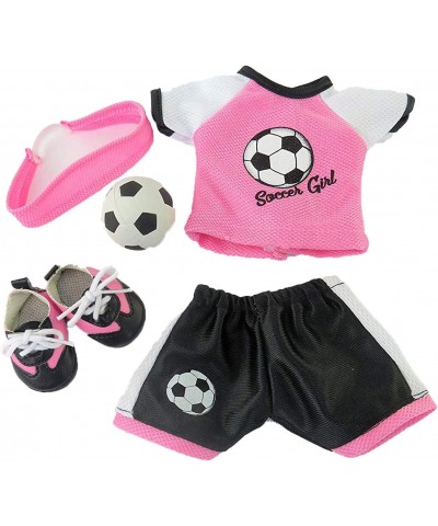 Doll Clothing Pink Soccer Outfit with Soccer Ball | Compatible with 14 Inch Wellie Wisher $29.24 Doll Accessories