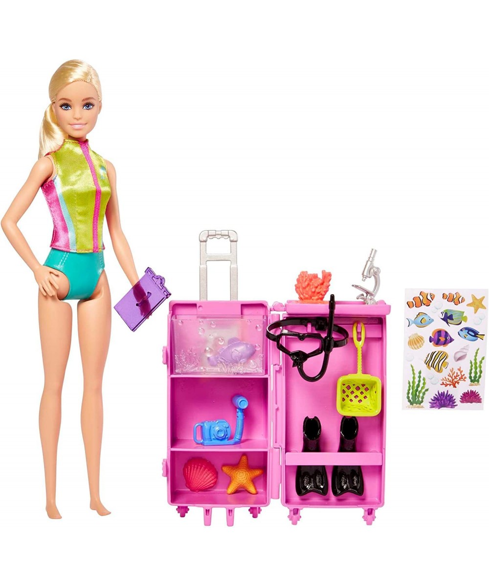 Dolls & Accessories Marine Biologist Doll (Blonde) & Mobile Lab Playset with 10+ Pieces Case Opens for Storage & Travel $40.8...