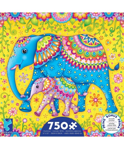 Groovy Animals - Elephants - 750 Piece Jigsaw Puzzle $17.51 Jigsaw Puzzles