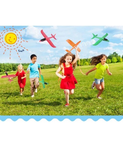 2 Packs 15" Glider Airplane Throwing Foam Airplane Toys Dual Flight Mode Aeroplane Gliders Flying Aircraft Best Outdoor Sport...