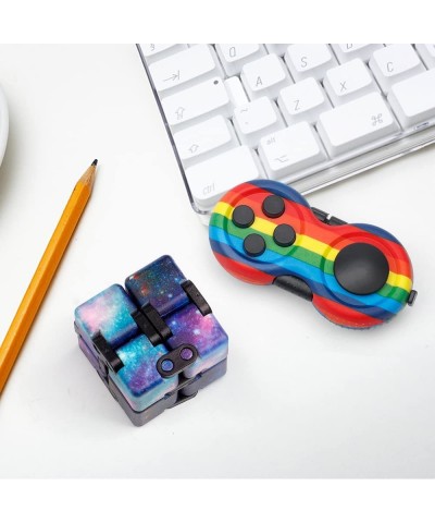 Galaxy Fidget Infinity Cube Toys Set 2 Pack Fidget Pad Easter Basket Stuffers Goodie Bag Stuffers Pop Mini Fidget Toys Bulk f...