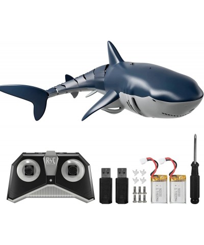 Remote Control Shark 1:18 High Simulation Scale Robot Fish with Light & Spray Water for Lake Bathroom Swimming Pool Toys for ...