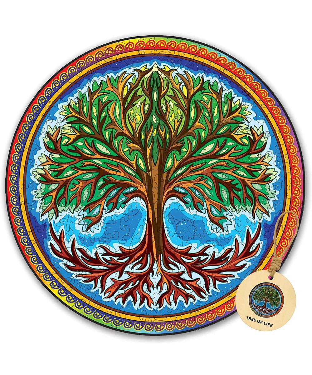 Wooden Puzzles for Adults Tree of Life Wooden Jigsaw Puzzles Unique Shape Wooden Animal Puzzle Creative Challenge for Adults ...