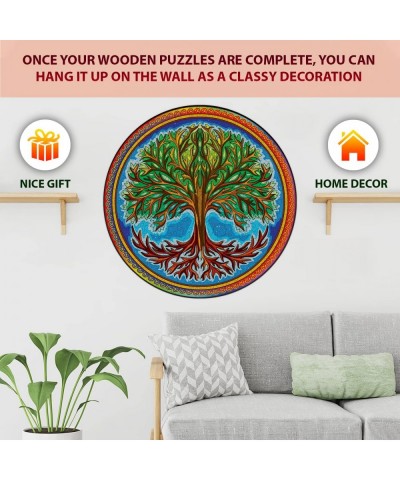 Wooden Puzzles for Adults Tree of Life Wooden Jigsaw Puzzles Unique Shape Wooden Animal Puzzle Creative Challenge for Adults ...