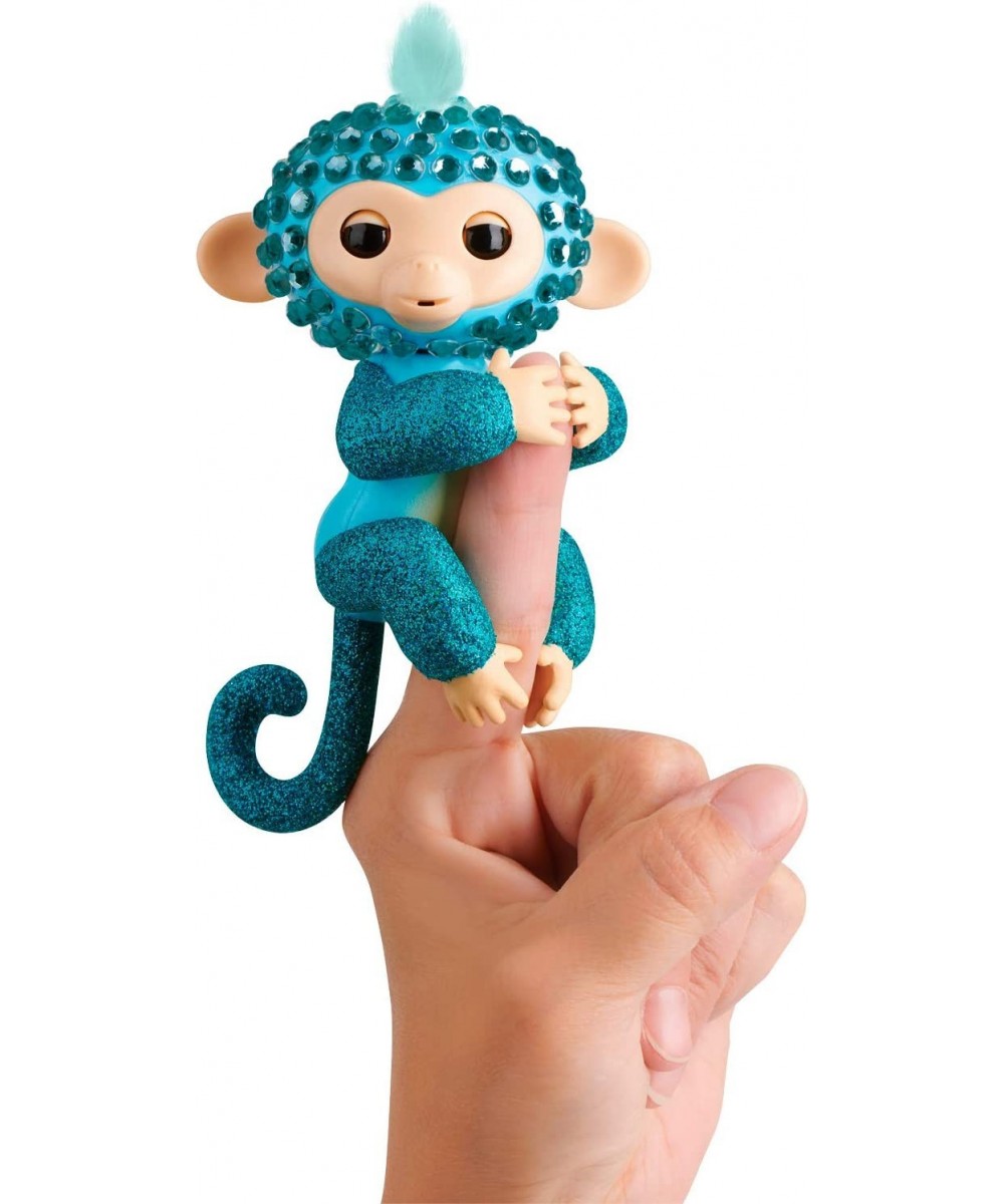 Fingerlings Monkeys - Fingerblings - Glam (Turquoise/Blue) - Friendly Interactive Toy $35.06 Finger Puppets