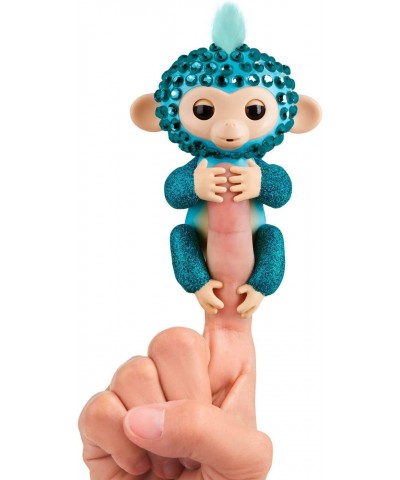 Fingerlings Monkeys - Fingerblings - Glam (Turquoise/Blue) - Friendly Interactive Toy $35.06 Finger Puppets