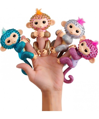 Fingerlings Monkeys - Fingerblings - Glam (Turquoise/Blue) - Friendly Interactive Toy $35.06 Finger Puppets