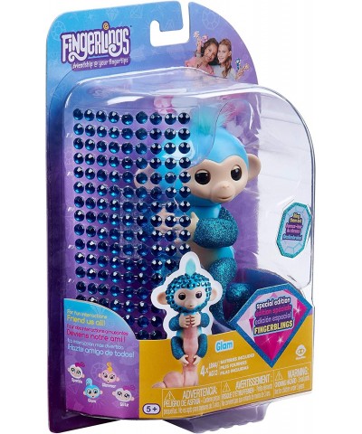 Fingerlings Monkeys - Fingerblings - Glam (Turquoise/Blue) - Friendly Interactive Toy $35.06 Finger Puppets