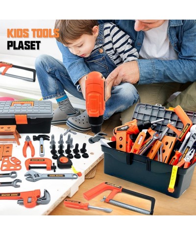 Kids Tool Set – 45 Piece Toddler Tool Set with Electronic Toy Drill& Tool Box Hammer Saw and More Construction Pretend Play T...