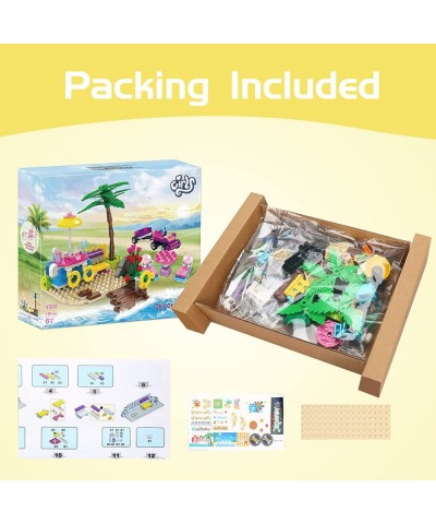 Girls Friends Beach Vacation Building Set Beach Resort with Drink Bar and Beach Buggy Building Kits for Girls Kids Age 6-12 a...