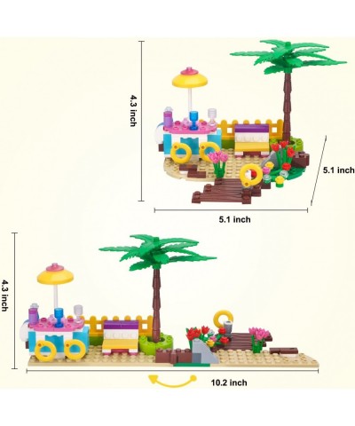 Girls Friends Beach Vacation Building Set Beach Resort with Drink Bar and Beach Buggy Building Kits for Girls Kids Age 6-12 a...