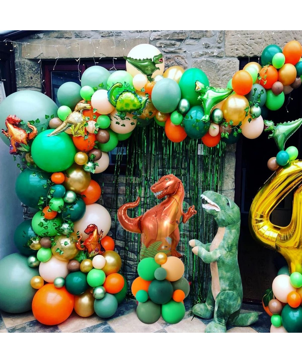 Dinosaur Balloon Garland Arch Kit Birthday Party Decorations For Boys Sage Green Kids Baby Shower $30.78 Kids' Party Decorations