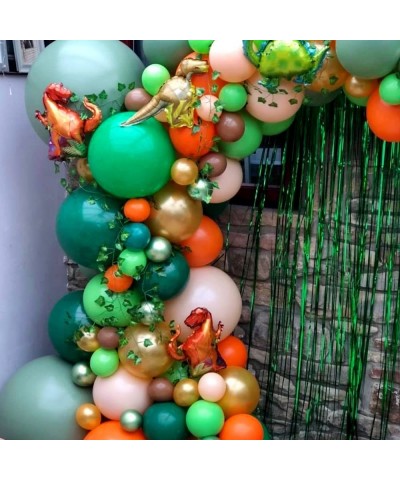 Dinosaur Balloon Garland Arch Kit Birthday Party Decorations For Boys Sage Green Kids Baby Shower $30.78 Kids' Party Decorations