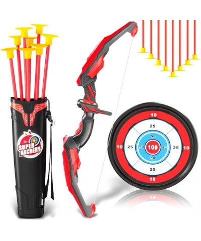 Bow and Arrow for Kids Toys with LED Lights - Archery Set Includes 1 Bow 8 Suction Cups Arrows Target and Quiver Play Indoor ...