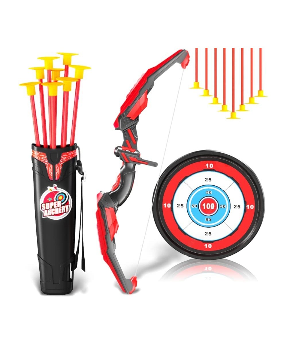 Bow and Arrow for Kids Toys with LED Lights - Archery Set Includes 1 Bow 8 Suction Cups Arrows Target and Quiver Play Indoor ...