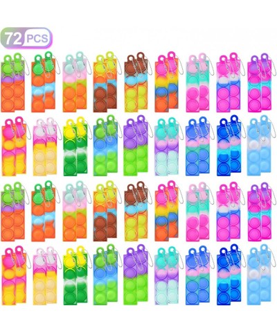 48 Pcs Mini Push Pop Bubble Toys Pack Chirstmas Small Keychain Wrap Pop Bulk Toy Relieve Anxiety Stress Classroom Prizes for ...