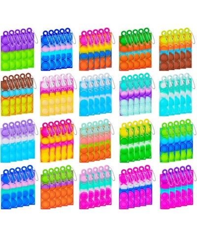 48 Pcs Mini Push Pop Bubble Toys Pack Chirstmas Small Keychain Wrap Pop Bulk Toy Relieve Anxiety Stress Classroom Prizes for ...