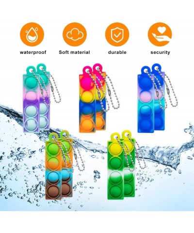 48 Pcs Mini Push Pop Bubble Toys Pack Chirstmas Small Keychain Wrap Pop Bulk Toy Relieve Anxiety Stress Classroom Prizes for ...