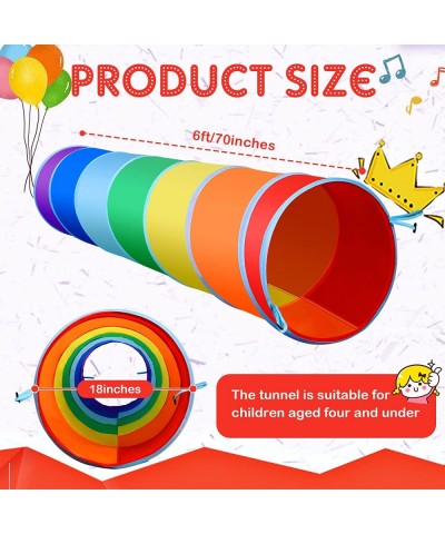 Play Tunnel for Kids 6 Feet Crawl Through Dog Tunnel Outdoor Baby Tunnel Crawl Indoor Bounce Crawling Tunnel Colorful Kids' P...