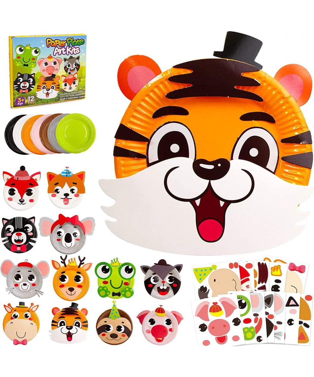 Art Crafts Paper Plate Kit DIY Animals Assembling Projects for Toddler Preschool Girl Boy Birthday Gift Holiday Party Game 12...