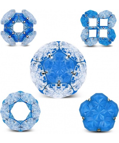 Magnetic Fidget Sphere 12 Pcs Magnetic Pentagons Magnet Sphere Fidget Toys Desk Toys for Adults Blue $40.93 Magnet Toys