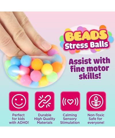 Sensory Stress Ball Set - 6 Pack Stress Relief Fidget Balls for Kids and Adults Squishy Stress Balls Pull and Stretch Stress ...