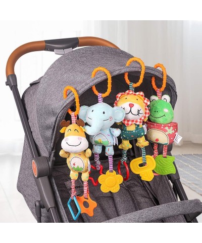 Baby Toys for 0 3 6 9 12 Months Handbells Baby Rattles Soft Plush Early Development Stroller Car Toys for Infant Newborn Birt...