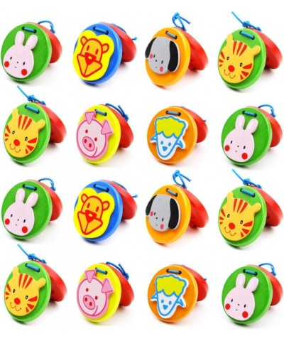 16 Pieces Finger Castanets Wooden Mini Castanet Musical Instrument Lovely Cute Animal Pattern Castanet $26.84 Kids' Musical I...