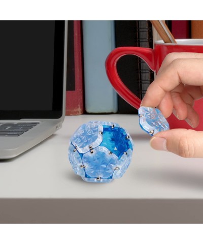 Magnetic Fidget Sphere 12 Pcs Magnetic Pentagons Magnet Sphere Fidget Toys Desk Toys for Adults Blue $40.93 Magnet Toys