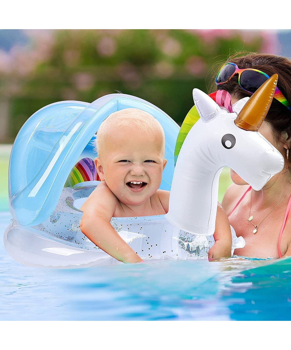 FiGoal Inflatable Unicorn Swimming Ring for Baby with Backrest Pool Float Flamingo Tube Water Fun Summer Beach Floaty Toys fo...