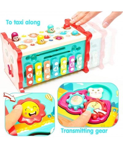 Baby Toys Activity Center 8 in 1 Multi-Functional Baby Activity Cube with Pink and Blue(Random Colors) Montessori Learning Mu...