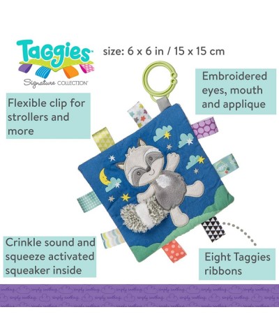 Soothing Sensory Crinkle Me Toy with Baby Paper and Squeaker Harley Raccoon 6.5 x 6.5-Inches $19.25 Baby Car Toys & Stroller ...